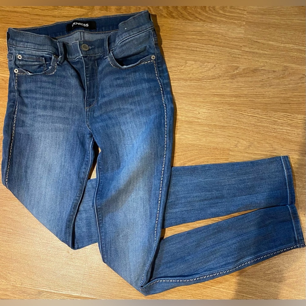 Express Skinny Mid Rise Jeans